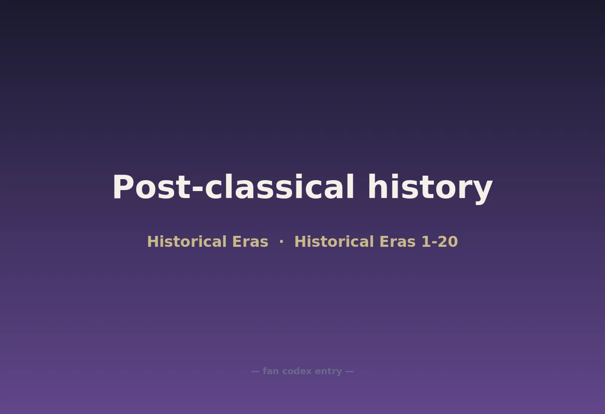 Post-classical history